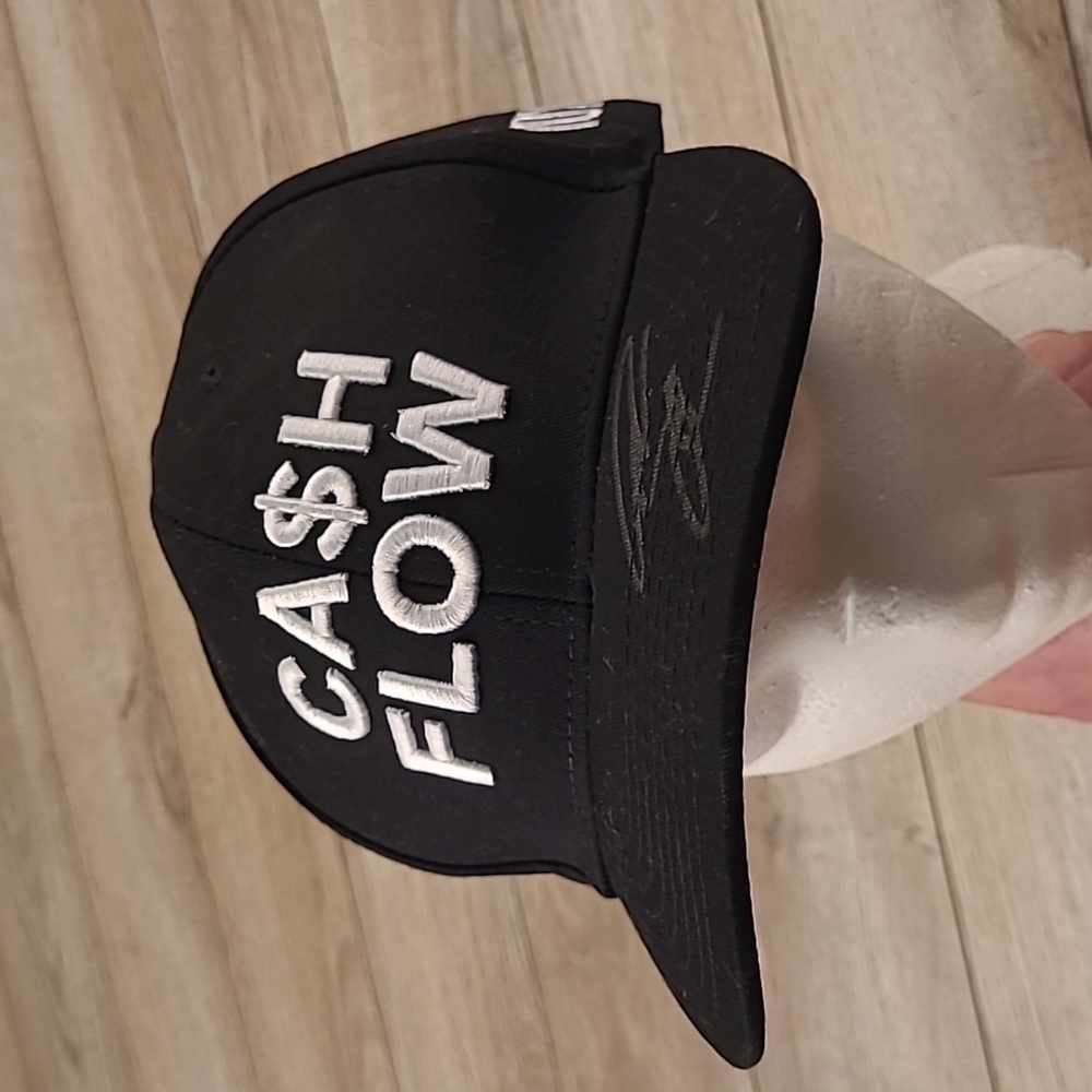 CA$H FLOW Grant Cardone Signed‎ 10X Cotton Black Mens Snapback Hat Cap